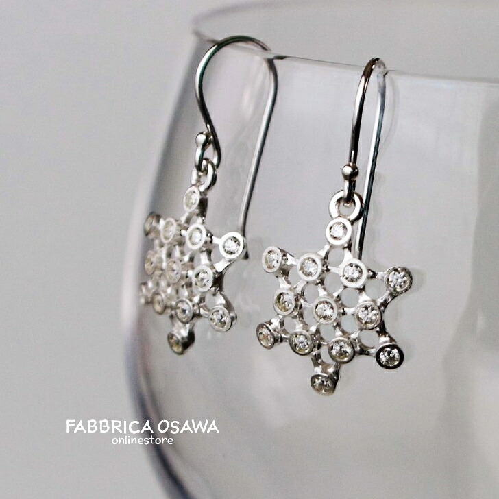 シルバー925 CZ ピアス シルバー SILVER SV 925 銀 キュービックジルコニア｜FABBRICA OSAWA 店