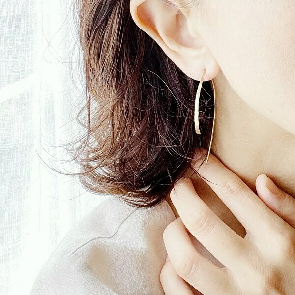 アメリカ人気ブランド Melissa Joy Manning メリッサジョイマニング 14 Karat Gold Wishbone Earring 人気 ブランド ハンドメイド ジュエリー 14金 ゴールド シルバー メタル フープ ピアス ウィッシュボーン 人気モデル ロングセラー Opendu17 Fr