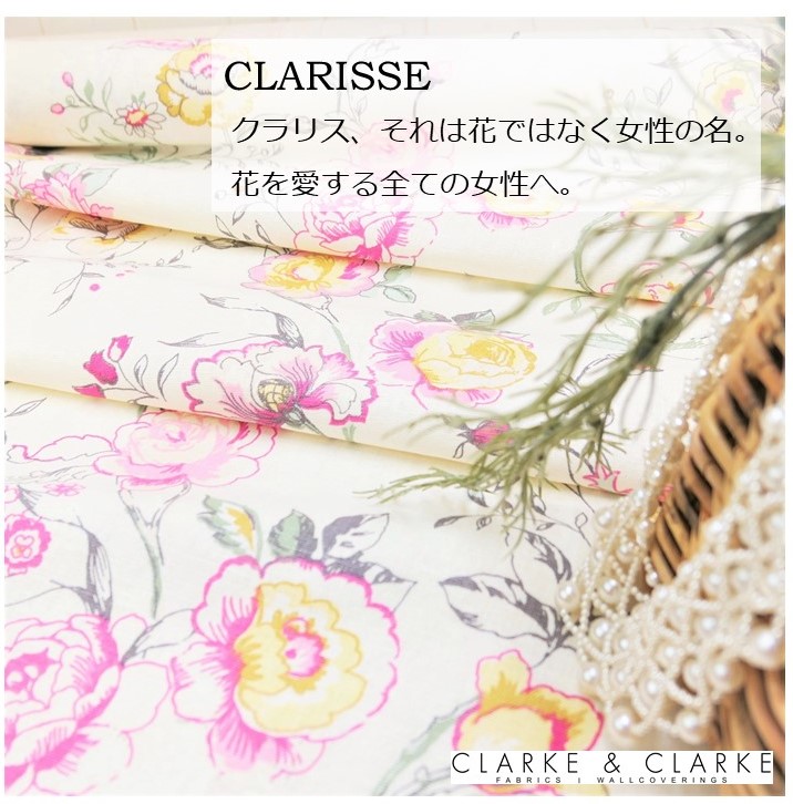 楽天市場 イギリス 花柄商品名 Clarisse Raspberryブランド名 Clarke Clarke クラーク クラーク 50cm以上10cm単位輸入生地 赤 ピンク カルトナージュ 麻 リネン 生地 布 大柄 花柄 ピンク おしゃれ カット売り クリスマス 綿100 Fab Home