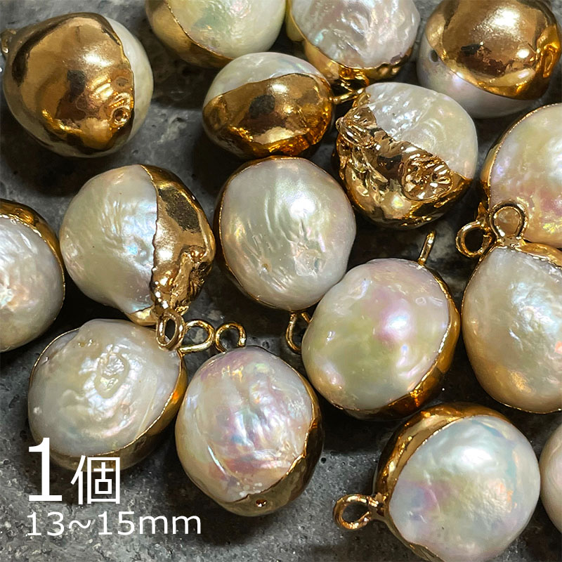 楽天市場】『花びら淡水パール ルース ペア』２個10~14ｍｍ ケシ