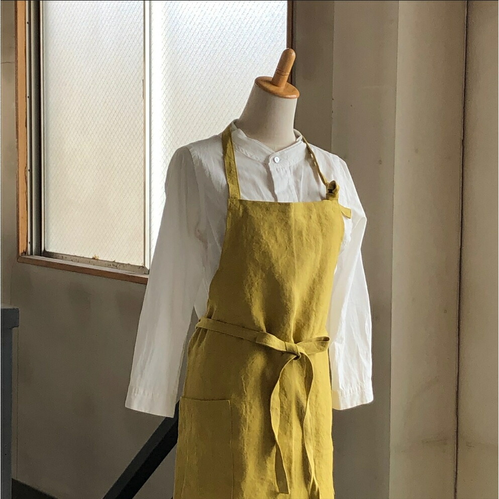 リネンフルエプロン フレンチリネン仕様 日本製　long apron 楽天市場】リネンコットンフルエプロン 日本製 long apron : FABMA