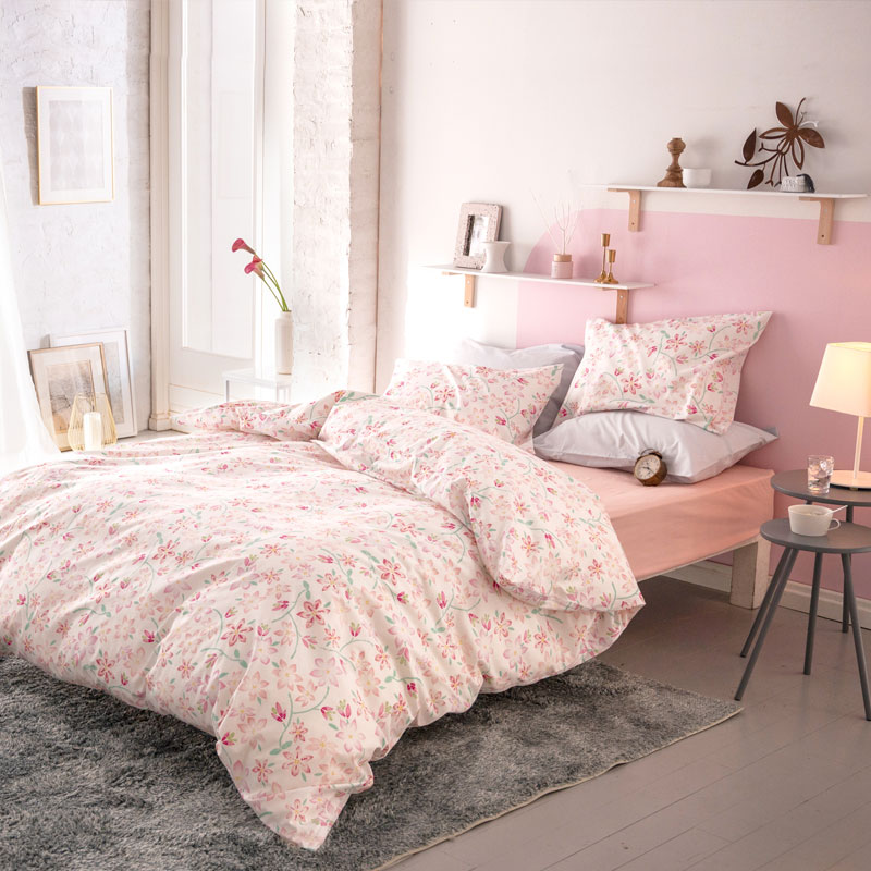 ダブルサイズ 花柄マットレス ピンク 楽天市場】【Fab the Home】ピュアリー/ピンク 掛け布団カバー