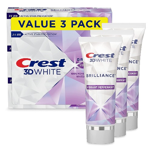 【Crest】 クレスト Crest 3Dホワイト ブリリアンスミント【99g ×3本セット】　Crest 3D White Brilliance Teeth Whitening Toothpaste 3.5 oz, Pack of 3【ホワイトニング】[歯磨き粉 ] 【送料無料！】画像