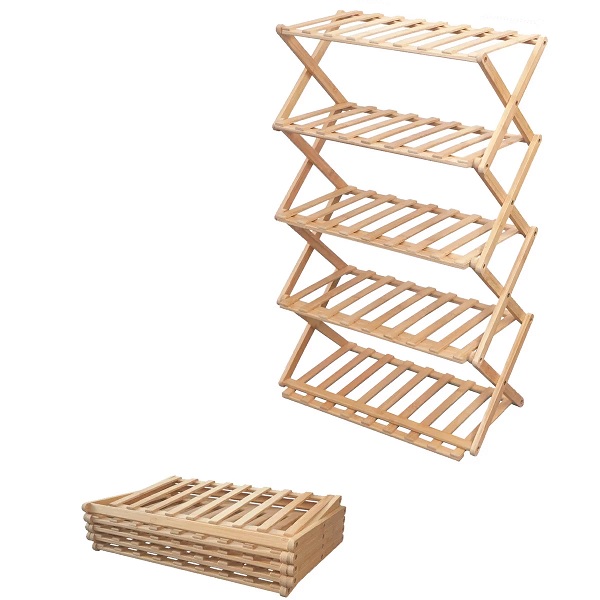 【7Life】折り畳みシューラック 5段　幅50cm zakka-045_n5b-50【送料無料】