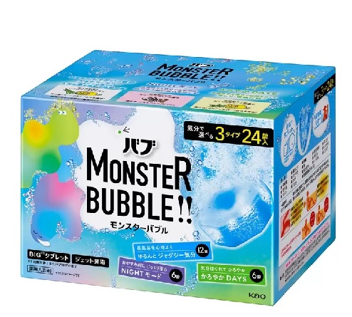 デカラクサイズ バブ モンスターバブル 高濃度炭酸入浴剤　18錠×4箱 Amazon.co.jp: 【Amazon.co.jp限定】デカラクサイズ バブ