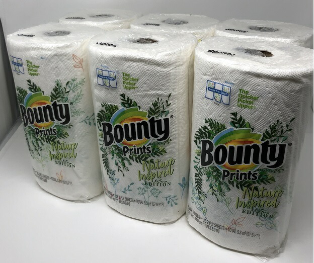 1197円 最大90％オフ！ コストコ Bounty バウンティー ペーパータオル 27.9cm×14.9cm 2枚重ね128シート×6ロール  キッチンペーパー 送料無料 ※柄つき