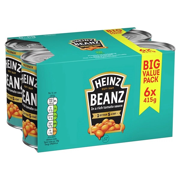 (Heinz) ハインツ ベイクドビーンズ 415g x 6個【送料無料】｜ファビュラス