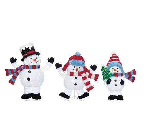 楽天市場】2025最新☆ポップアップ スノーマン ファミリー 3体セット