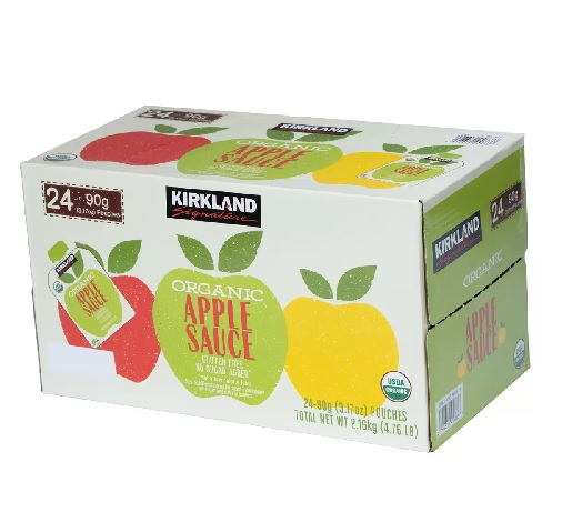 【COSTCO】コストコ 【KIRKLAND】(カークランド】オーガニック アップルソース 90g×24個入り(離乳食/料理の隠し味/おやつ) 【送料無料】|ファビュラス