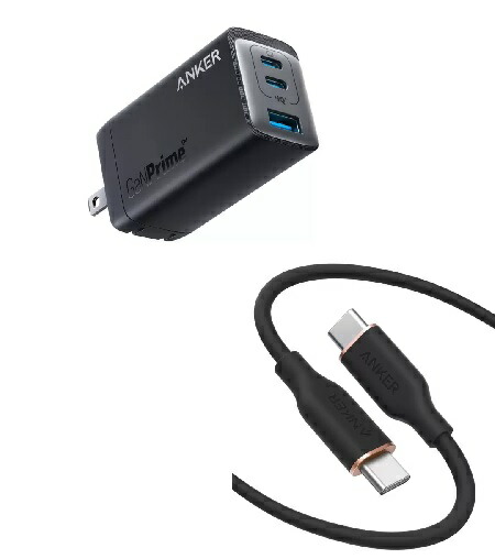 Anker 充電　ブルー　セット Anker Charger (20W, 2-Port) with USB-C & USB-C ケーブル 2個