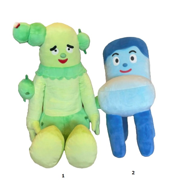 新品タグ付き　みいつけた　コッシー＆サボさん　 超大サイズ　ぬいぐるみ 70666.jpg