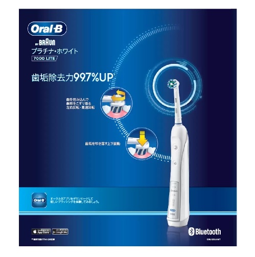 楽天市場】ブラウン 電動歯ブラシ オーラルB プラチナ・ホワイト 7000