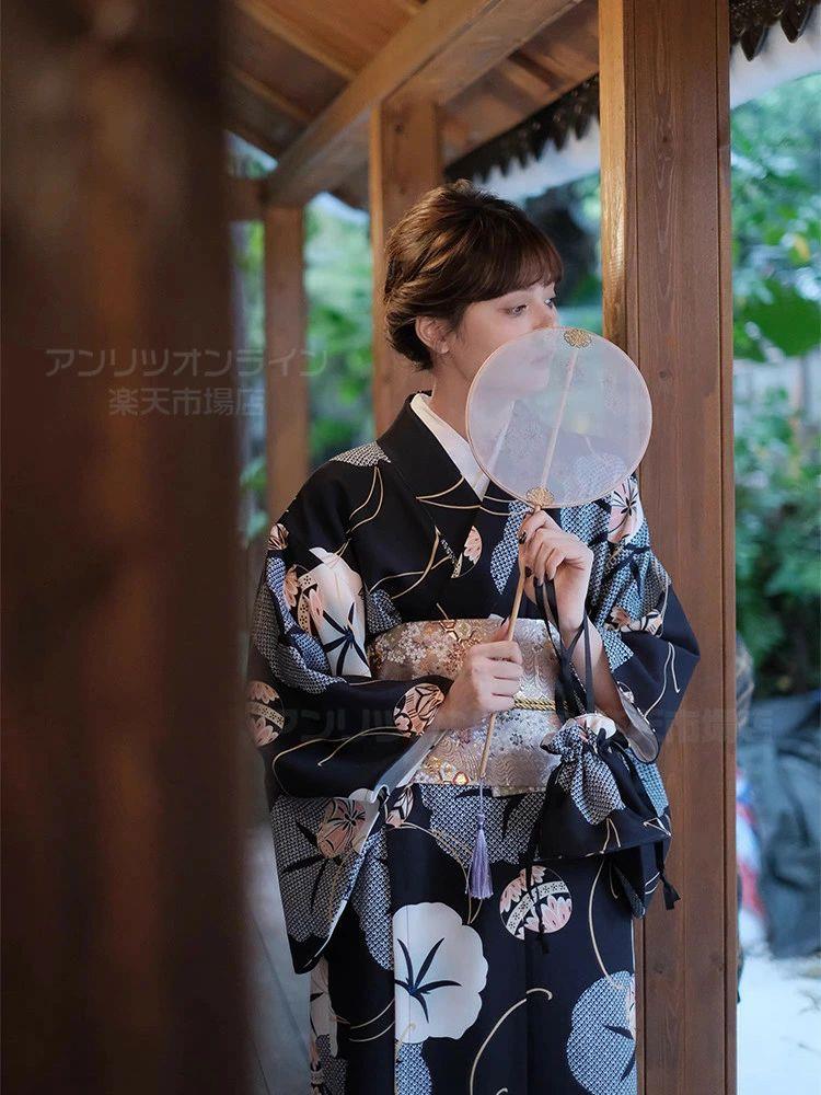 黒 朝顔 浴衣 レディース セット 単品 帯 ゆかた yukata 女性 作り帯 2点セット 女性 女の子 洗える レトロ 街着 お出かけ お稽古 ショッピング お祭り 文化祭 花火 お花見 中学生 高校生 かわいい おしゃれ 寝巻き 部屋着 プレゼント かっこいい 20代 30代 40代 50代 S M｜Fabulous 店