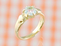 ゴールドジュエルベビーリングK18黄みゴールド【藍緑色】生み出すこと祝する 生まれ落ちるお祭り 生み出すことお祭り 母の日 クリスマス 出産祝い・ギフト-ベビーリング