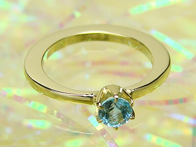 リングに両面合計44文字刻印できるベビーリング お子様の将来の夢を叶えるお守りベビーリング ベビーリング 誕生祝い 刻印できるサイズの大きなベビーリング ドリーム 出産祝い K18イエローゴールド ブルートパーズ 出産記念 誕生祝い 出産祝い はじめての母の日 First