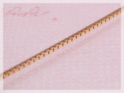 ベネチアネックレス:スライド調整式(長さ45cm:幅0.6mm)/K18ピンクゴールド|ベビーリング屋さん ファセット