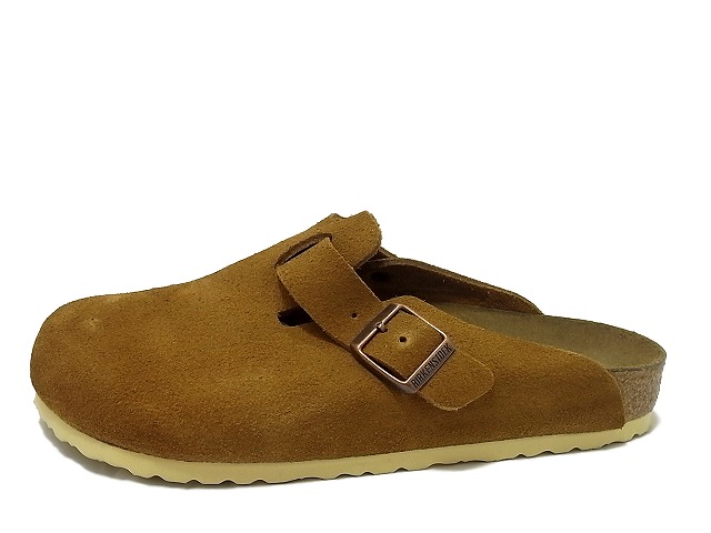 birkenstock boston brown suede