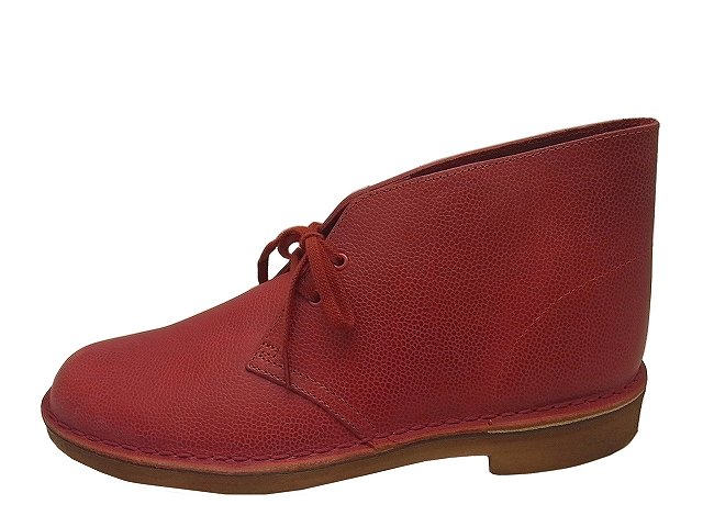 clarks red leather shoes