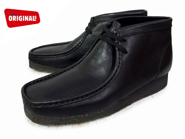 clarks wallabee boot black