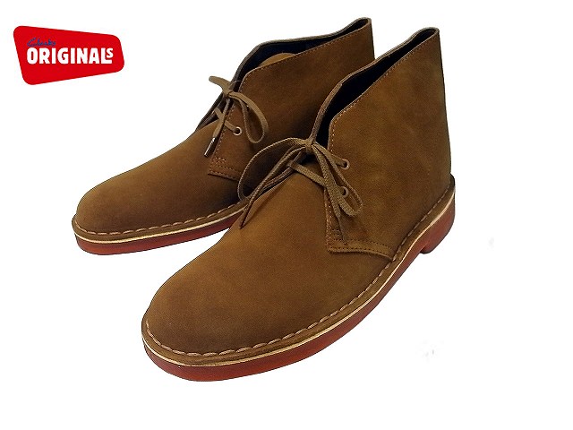 clarks desert boots tobacco suede