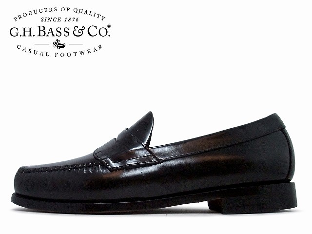 今月限定／特別大特価 MENS PENNY ブラック LOAFER LOGAN バス メンズ G.H BLACK BASS ローファー ローガン  ペニーローファー メンズ靴