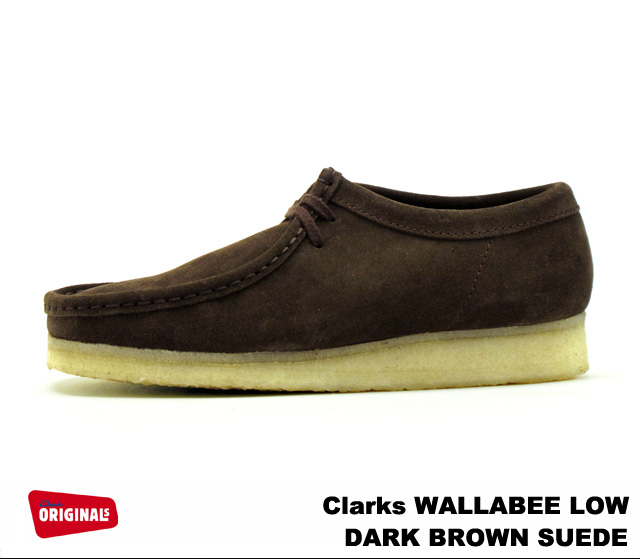 clarks wallabees dark brown
