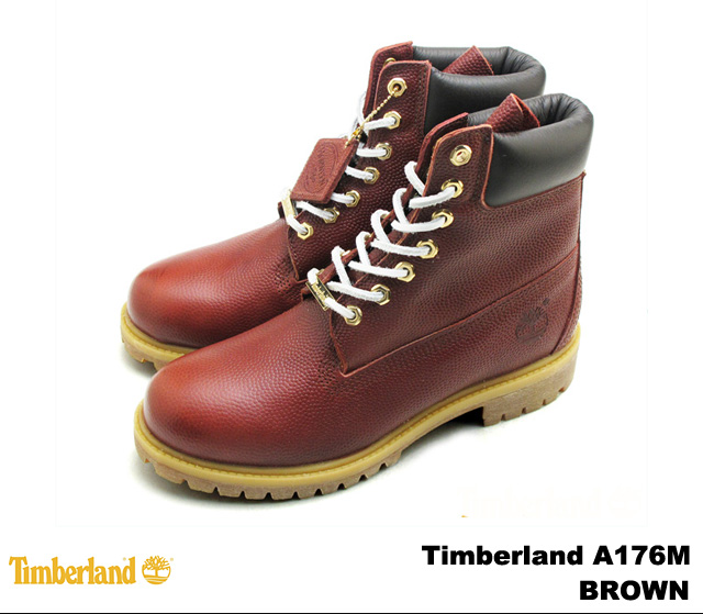 red leather timberland boots