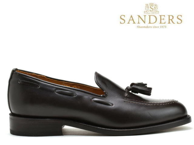 サンダースSANDERSスリッポンローファーブーツBEAUTIFULSHOES SANDERS サンダース メダリオン スリッポン 新品 ネイビー