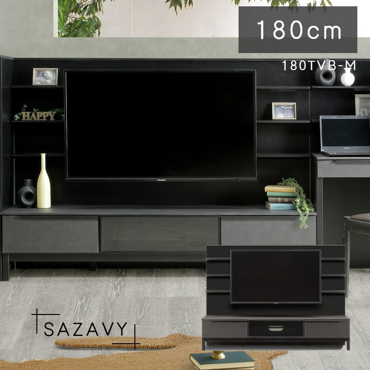 [さらにエントリーでポイント5倍確定]【開梱設置】テレビボード 壁掛け テレビ台 ミドルボード ミドル ハイタイプ テレビラック SAZAVY サザビー 壁面収納 高級感 モダン スタイリッシュ セラミック柄 セラミック風 おしゃれ 幅180cm cup6｜Sleep Atelier ～寝具と家具の店～