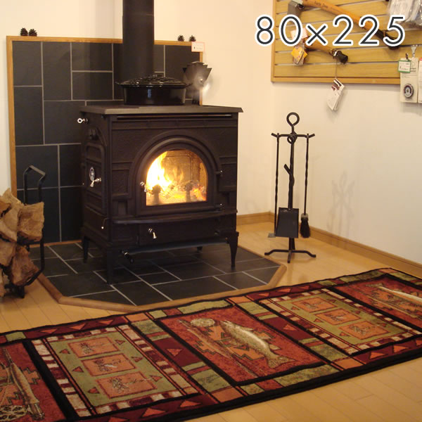 Fachette Mat Kitchen Mat Rainbow Trout 80 225cm Flame United