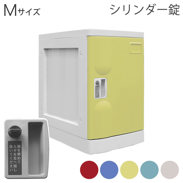 [さらにエントリーでポイント5倍確定]Mサイズロッカー シリンダー錠 プラボックス RD BL YE GR IV｜Sleep Atelier ～寝具と家具の店～