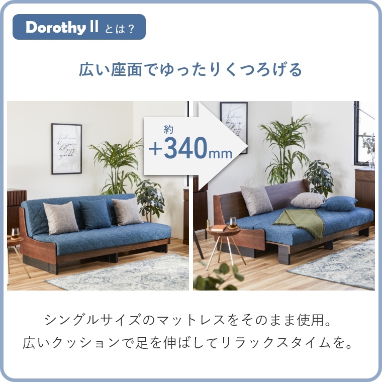 送料込 ソファ カバー ソファベッド ごろ寝ソファ 洗える Dorothy2