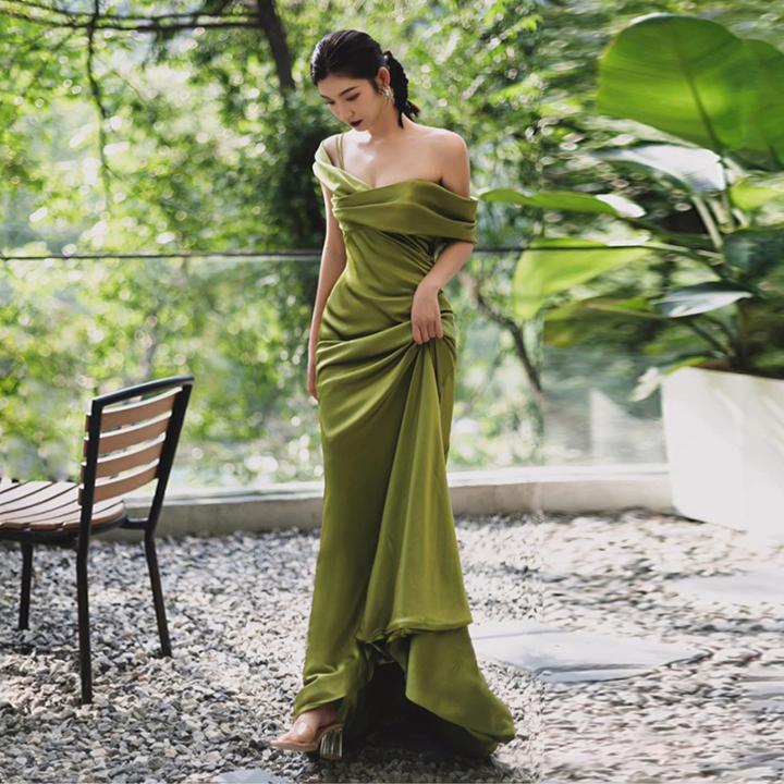 楽天市場】ウェディングドレス パーティードレス グリーン オリーブ 楽天市場】ウェディングドレス パーティードレス グリーン オリーブ