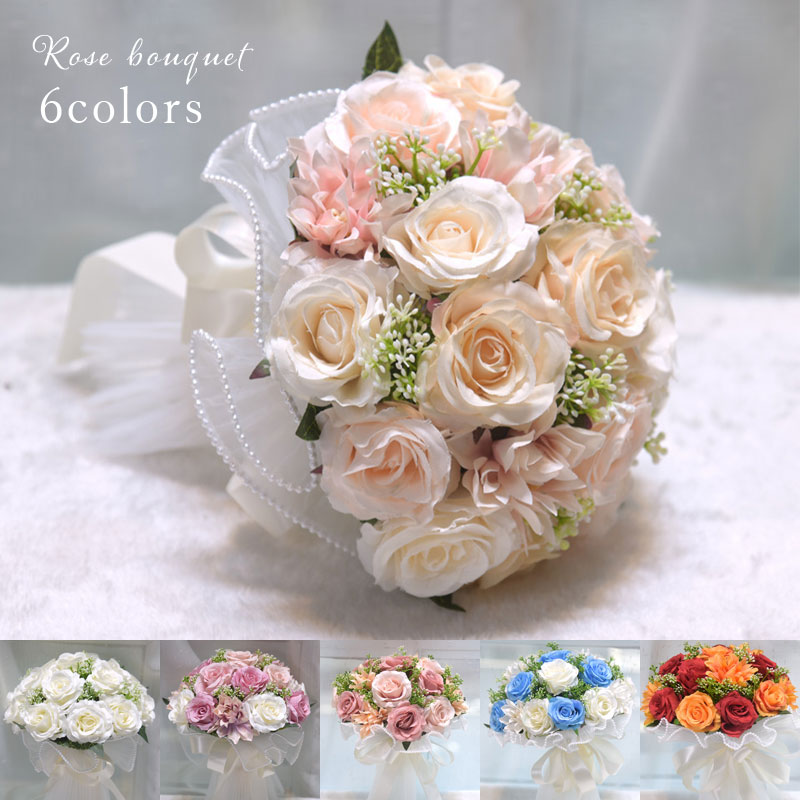 楽天市場】ミックスフラワー クラッチブーケ リボンで束ねたブーケ