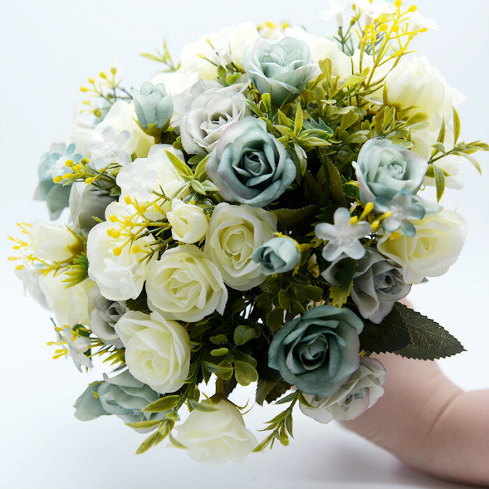 ウエディングブーケ ブートニア 造花 結婚式 ラウンド型 ウェディング用 アレンジメント ブーケ