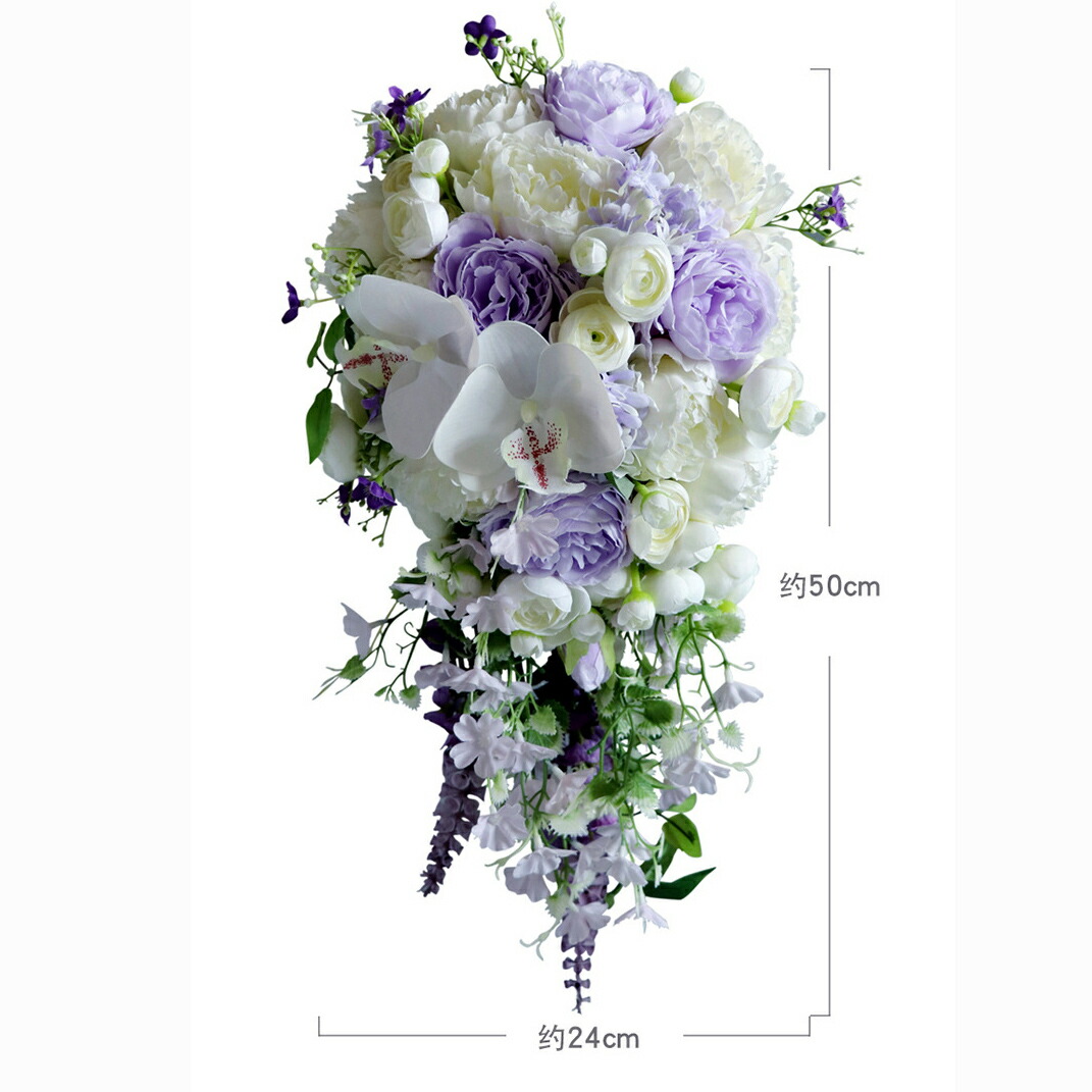 豪華 キャスケード ブーケ 結婚式 ウェディングブーケ 造花 アレンジメント ガール 花束 フラワー ギフト インテリア おじゃれ ウェディング ブーケ 結婚式 バラブーケ 造花 手作り ドライフラワー ブートニア 花束 ブーケ 発表会 Bhiclinic Com