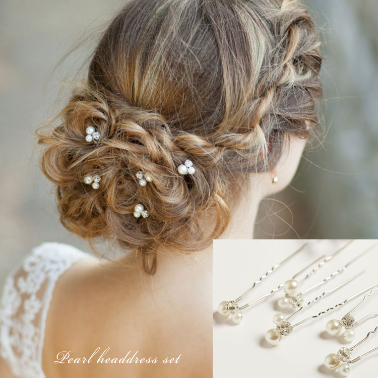 楽天市場 ヘッドドレス 髪留め 髪飾り パール Uピン 6個セット 結婚式 ヘアアクセサリー 前撮り お色直し 送料無料 但し沖縄除く ファクトリーダイレクト ラボ