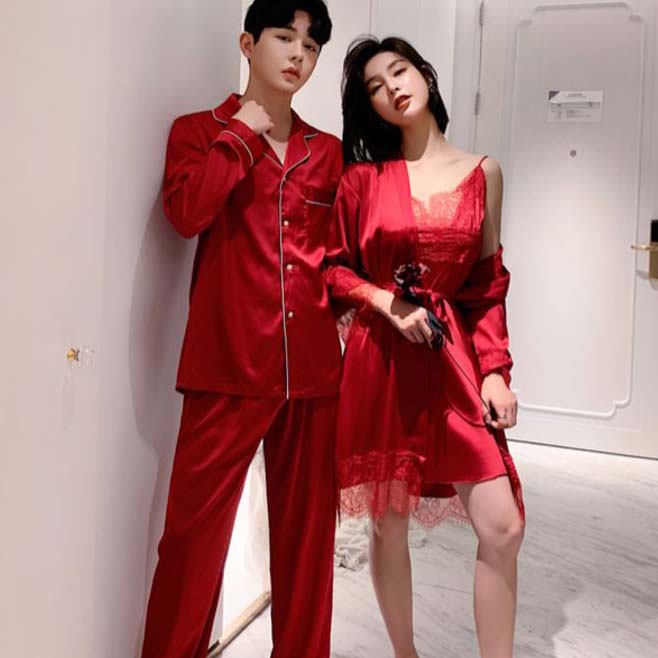 ペア カップル 半袖 母の日 母の日 パジャマ 部屋着 ギフト ペアルック ナイトウェア 合成 夏 セクシー とろみ感たっぷり ルームウェア レディース ギフト サテン 合成 シルク パジャマ メンズ ペアパジャマ 父の日 母の日 春夏 部屋着 プレゼント ギフト 結婚祝い