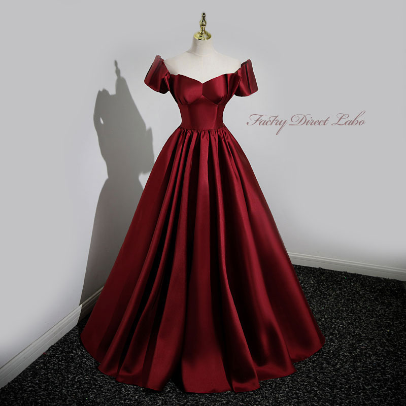 カラードレス ロングドレス パーティードレス オフショルダー ワインレッド ウェディングドレス ウエディングドレス 結婚式 二次会 花嫁 前撮り 演奏会 発表会 カクテルドレス 披露宴 ブライダル フォーマルドレス 成人式 卒業式 コンサート 舞台 演出【cd-0784】|ファクトリーダイレクト・ラボ