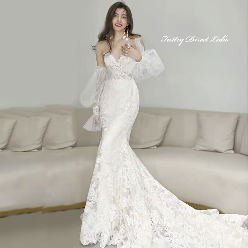 ウェディングドレス　マーメイド 楽天市場】マーメイド ウェディングドレス【着後ﾚﾋﾞｭｰ特典】3D