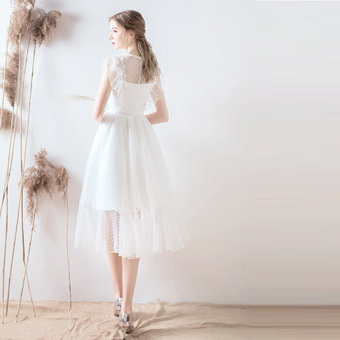 ウエディングドレス カジュアルでかわいい ドレス ミニドレス パーティドレス パーティドレス 二次会 白 ファクトリーダイレクト ラボ 白ワンピース ウェディグドレス ドレス 花嫁 ミニドレス 花嫁 海外挙式 結婚式 白ワンピース ミモレ丈 ミニ 結婚式 花嫁 二次会