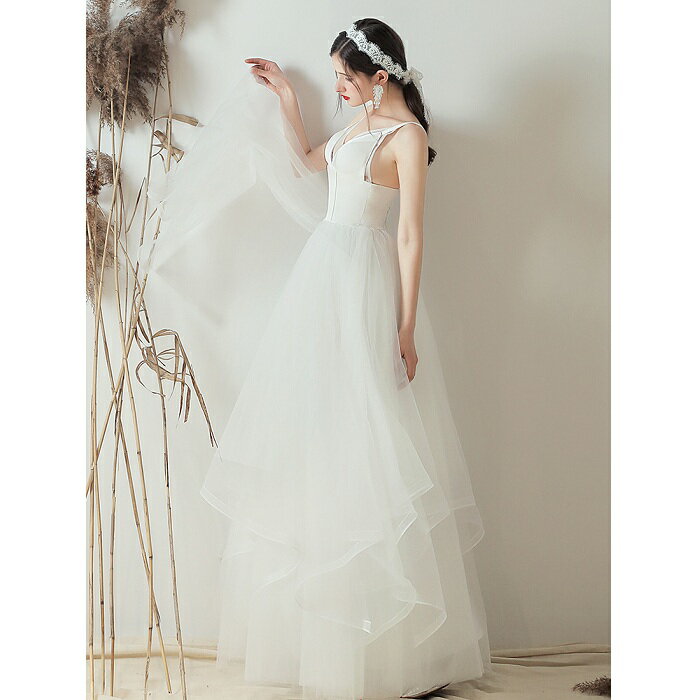 ナチュラルな美しさ ウェディグドレス エンパイア 二次会 Aラインドレス ワンピース ドレス カジュアル リゾートウエディングドレス Printholo Com