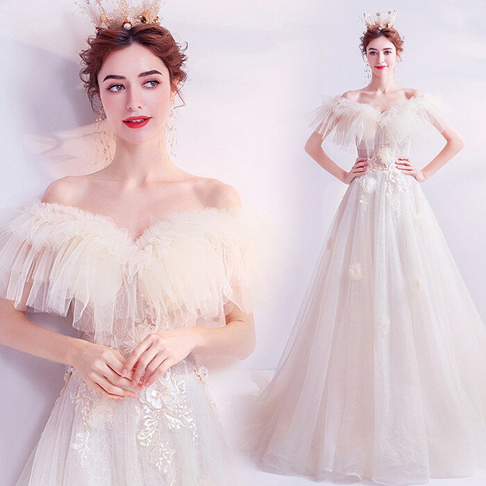 Aラインドレス ワンピース 海外挙式 白 白 花嫁 ウエディングドレス ふわふわウェディグドレス Aラインドレス オーダー ふわふわウェディグドレス 二次会 ワンピース 大きいサイズ 二次会 Aラインドレス 海外挙式 ドレス カジュアル ファクトリーダイレクト ラボ