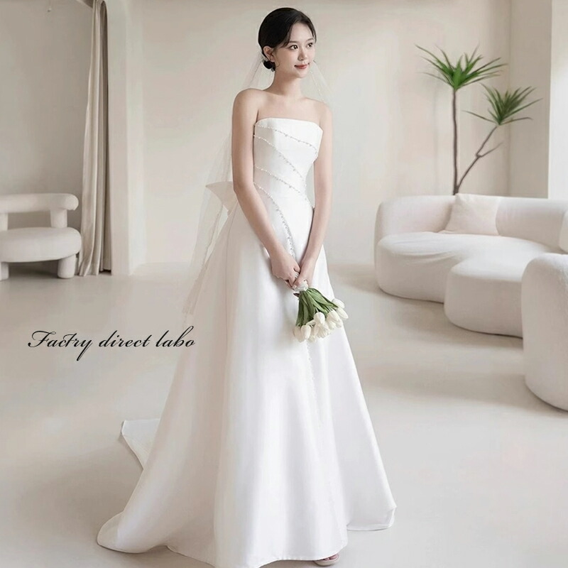 シンプルな上質素材ドレス❤️年中使えるひざ丈美しいシルエット Amazon | [EightSTAR Dress] 結婚式ドレス お呼ばれ パーティー