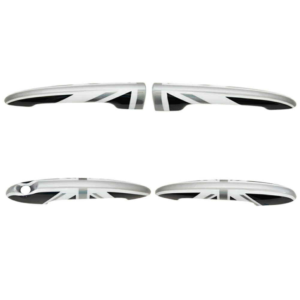 Ri Mi402 384jb 黒x白x銀 ユニオンジャック フロントドア リアゲート アウターハンドル用 R55 Clubman クラブマン Bmw Mini ポリカーボネイト製 ブラック モノクロ イギリス国旗 英国国旗 車パーツ カスタム 車用品 ドレスアップ Relevantemarketing Com