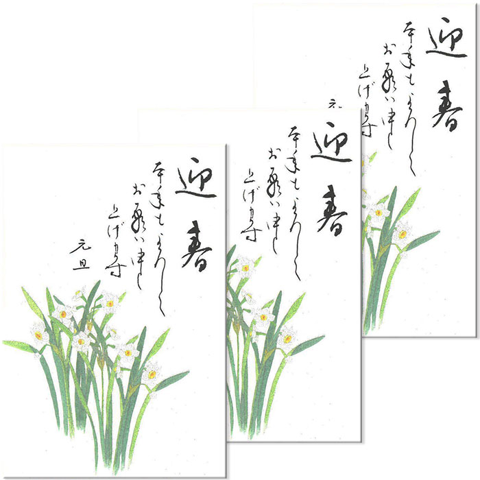 楽天市場】年賀 はがき 和紙 年賀状 葉書 和風 ハガキ 冬 イラスト