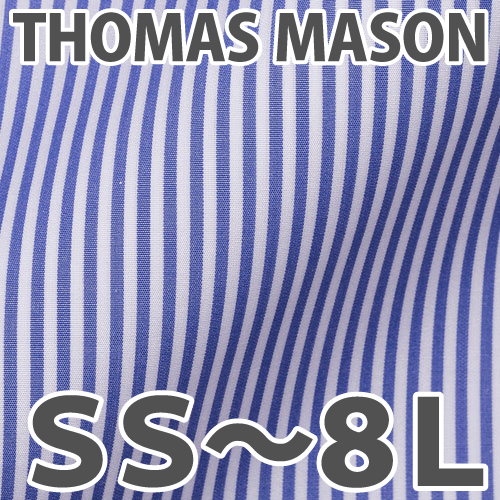 新品本物 Ss 8l トーマスメイソン 日本製 オーダーシャツ メンズ ビジネスドレスシャツ Thomas Mason オーダーメイド シャツ 綿100 長袖 半袖 クールビズ スリム 大きいサイズ パターン カスタマイズ ワイシャツ ブルー ストライプ 706 格安人気 Hillcrestcare Org