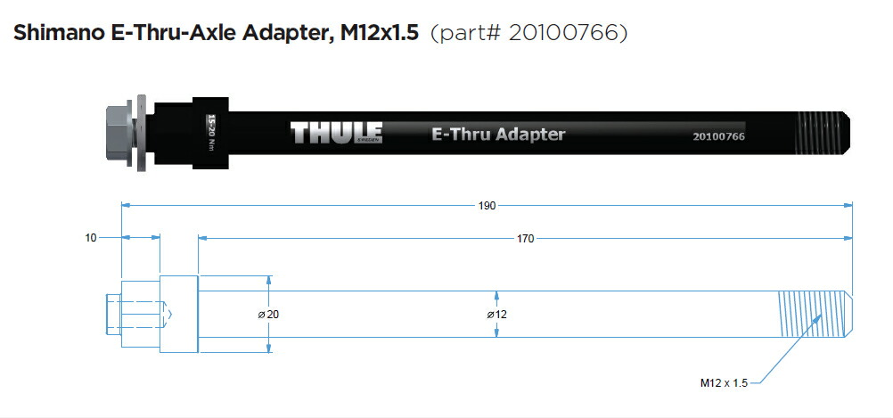 thule chariot thru axle