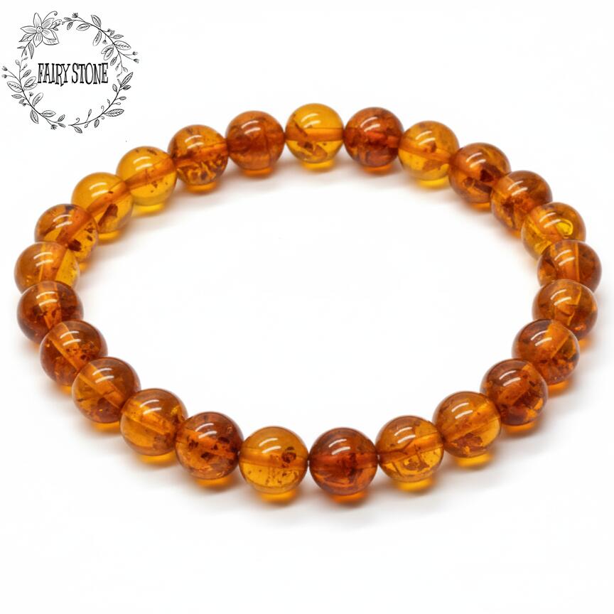 楽天市場】ゴールデンアンバー（金琥珀） ブレスレット 8mm玉