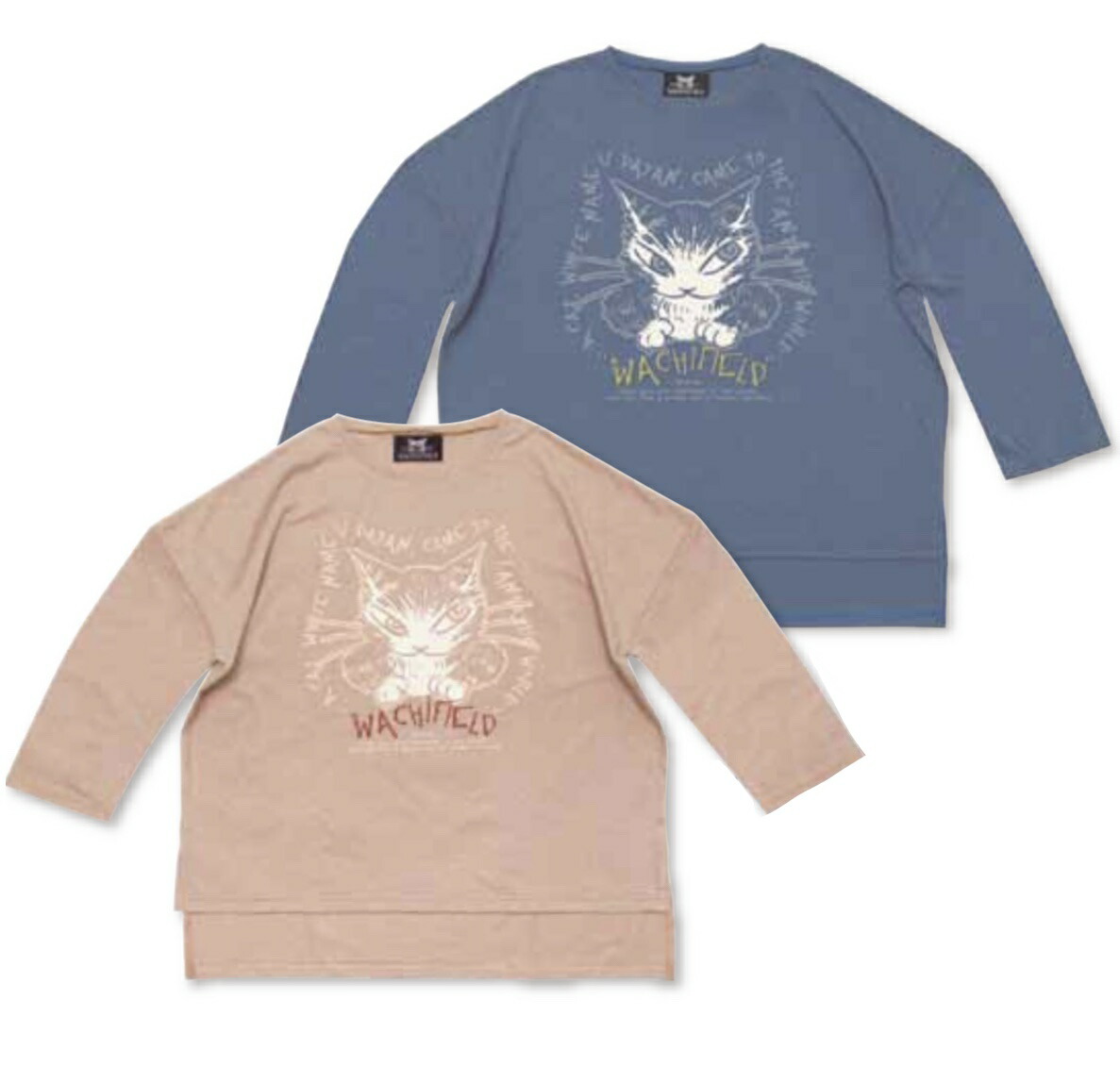 Box型オーバー 分t ダルブルー M F アプリコットベージュ M F わちふぃーるど 猫のダヤン ダヤン ネコグッズ 猫 アパレル ジャージ Eurovyz Hu